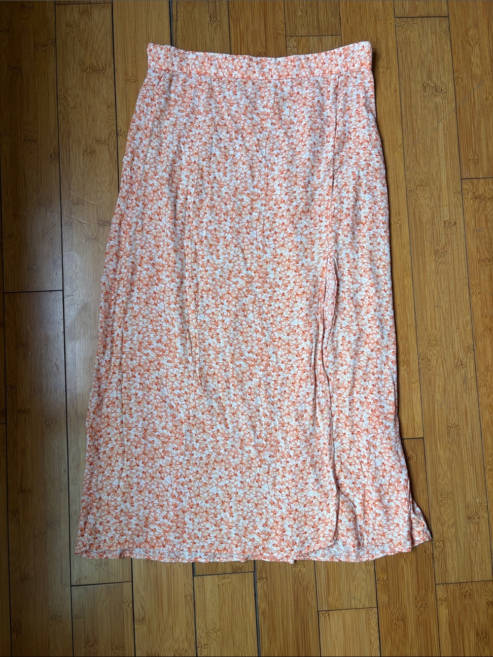 Orange Floral Maxi Skirt - H&M 8 - Picture 2 of 7